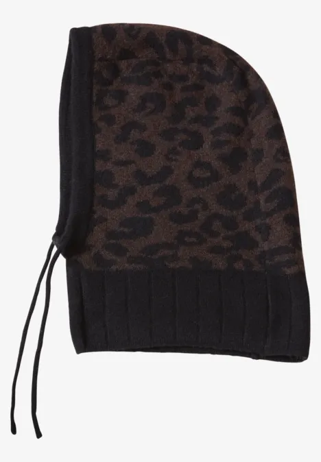 Balaclava mit Leo-Muster truffle brown Balaclava mit Leo-Muster truffle brown