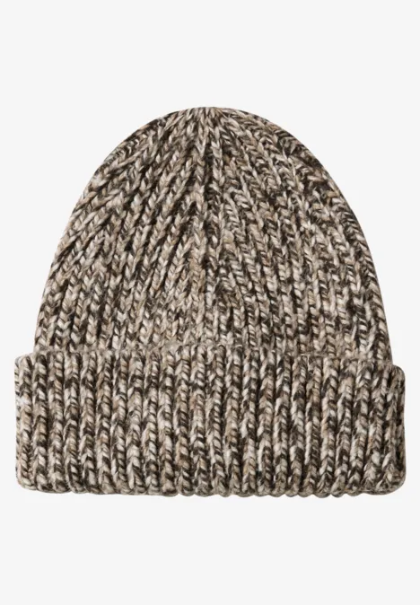 Mouliné Beanie truffle brown