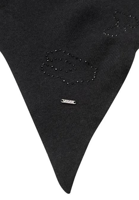 Dreieckstuch mit Glitzerdetails Black Dreieckstuch mit Glitzerdetails Black