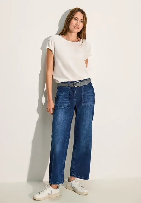 Leder-Gürtel chalk grey leather