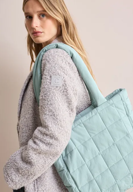 Shopper in Steppoptik light strong mint