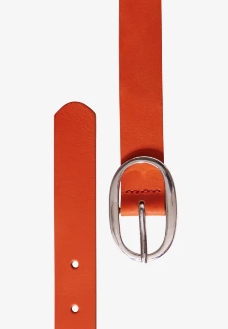 Schmaler Gürtel Juicy Orange Leather