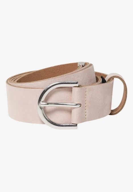 Ceinture avec détails métalliques Suede Beige Ceinture avec détails métalliques Suede Beige