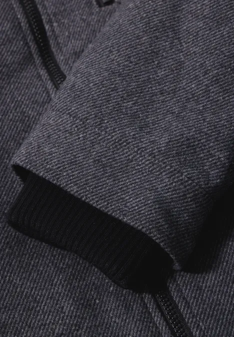 Wol-look jas ash grey melange