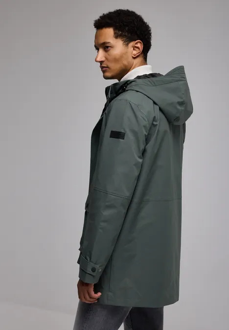 Softshell parka dusty green