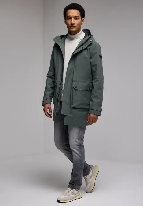Softshell parka dusty green