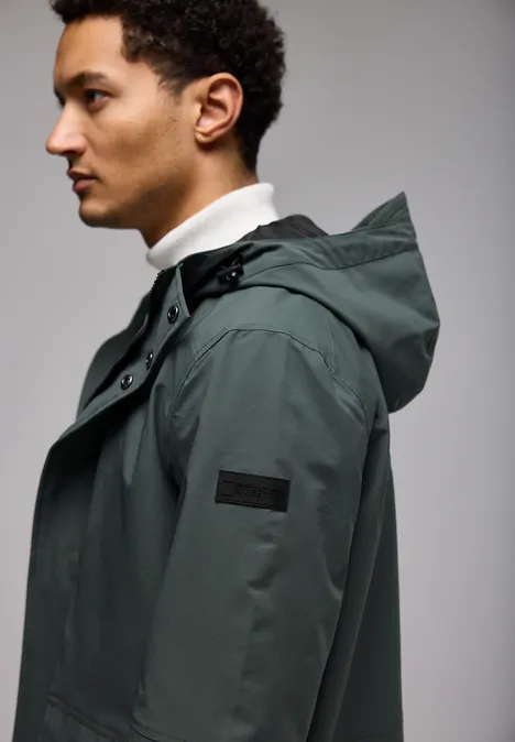 Softshell parka dusty green