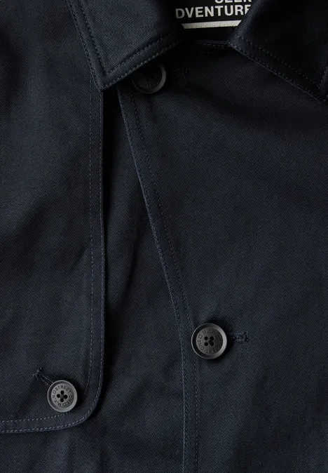 Twill trenchcoat nightshade blue