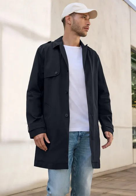 Twill trenchcoat nightshade blue