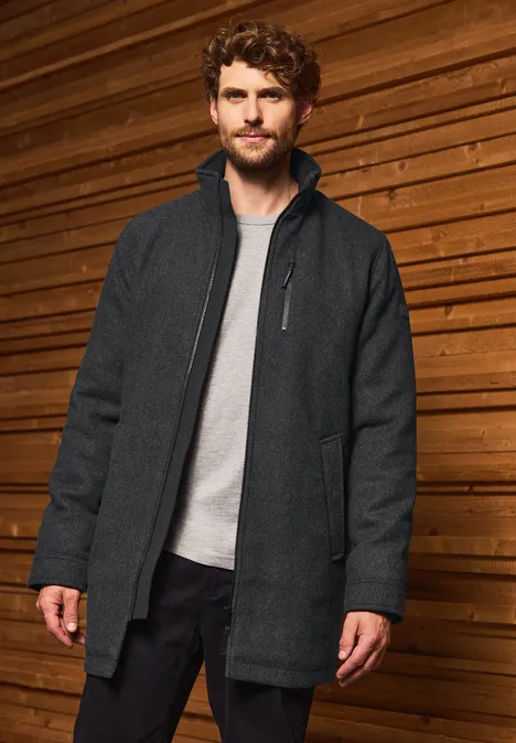 Veste en laine dark anthracite melange