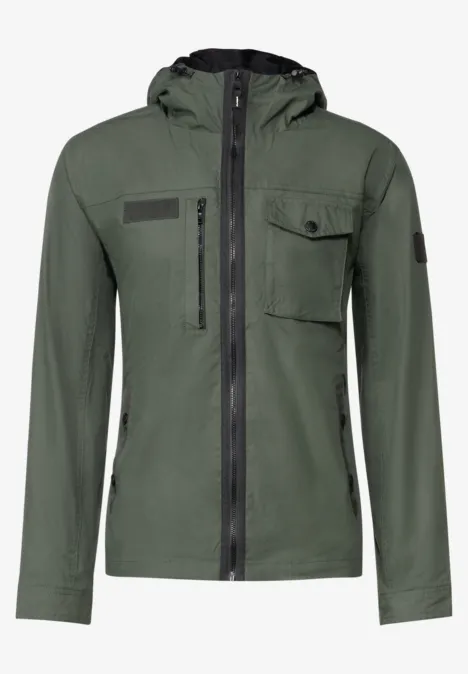 Outdoor Jacke in Unifarbe turtle green