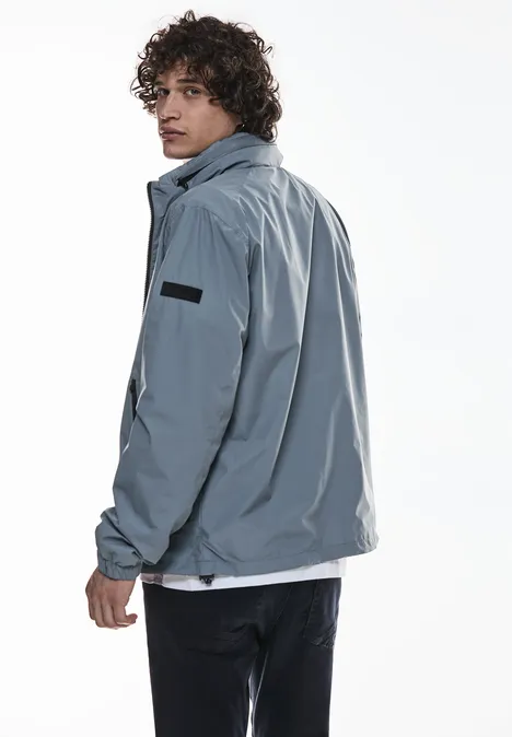 Windjack met opstaande kraag dawn blue