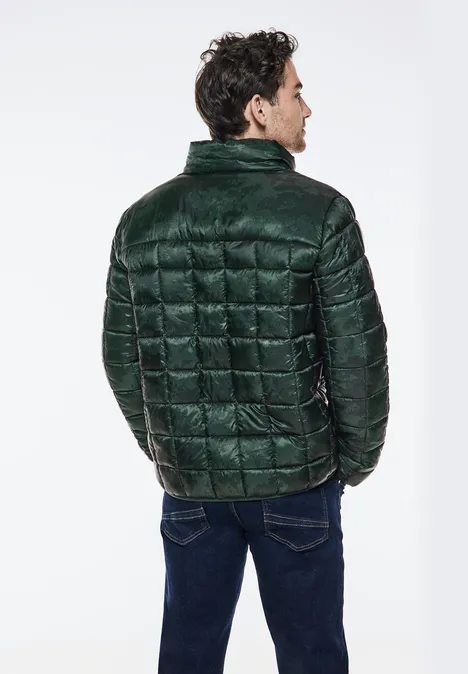 Veste matelassée imprimée deep green