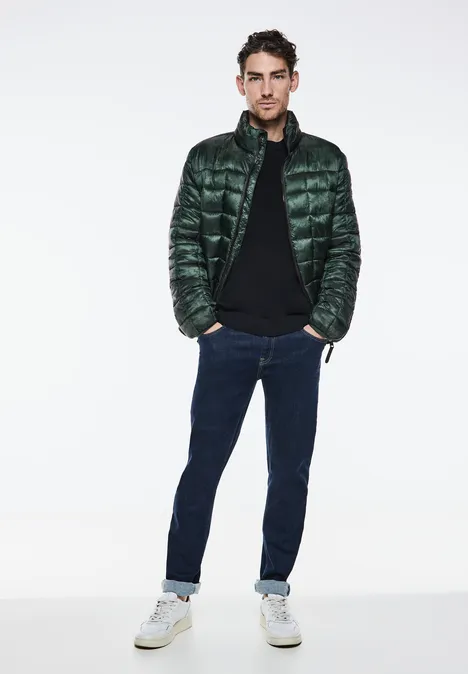Veste matelassée imprimée deep green