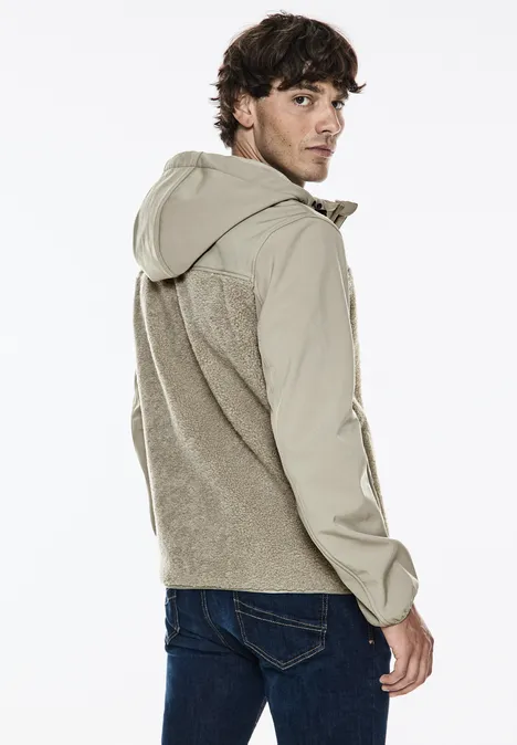 Veste softshell détails ours pure beige