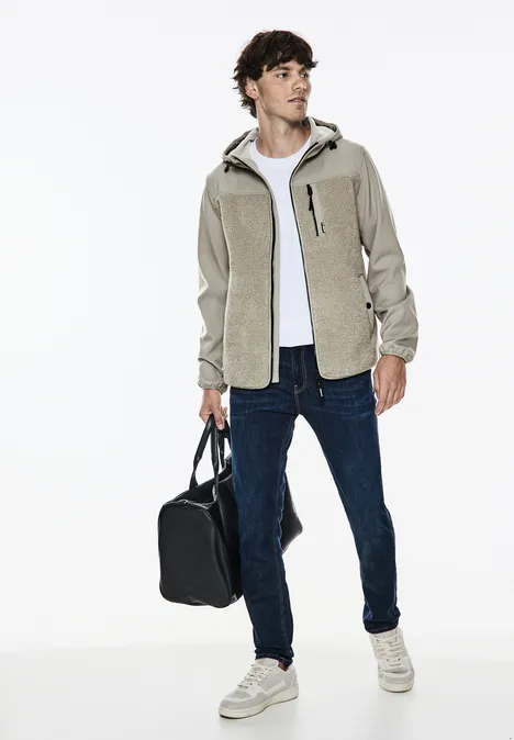 Veste softshell détails ours pure beige