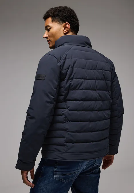 Gewatteerd jack in bikerlook dark night blue