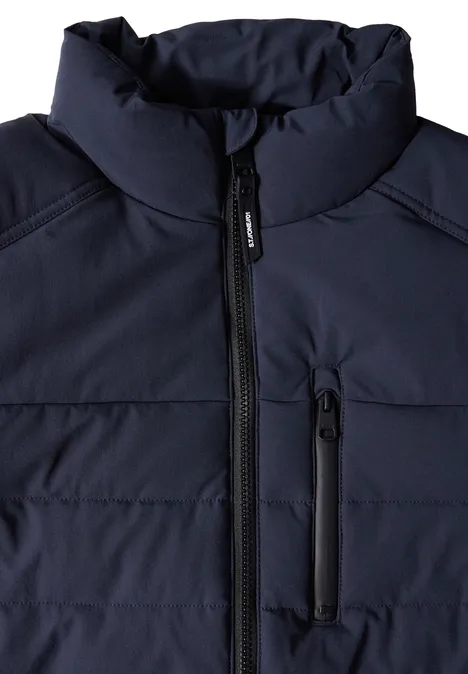 Gewatteerd jack in bikerlook dark night blue