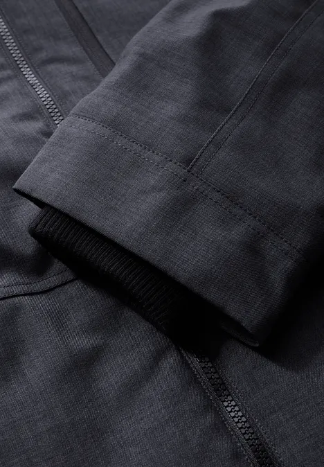 Jas met afneembare capuchon ash grey melange