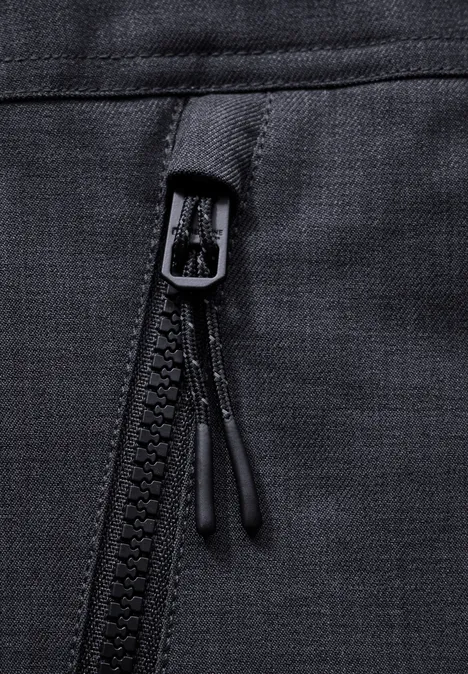Jas met afneembare capuchon ash grey melange