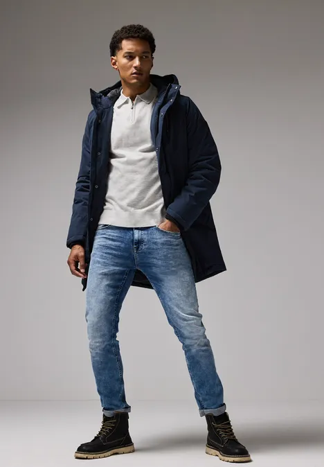 Parka met capuchon dark night blue