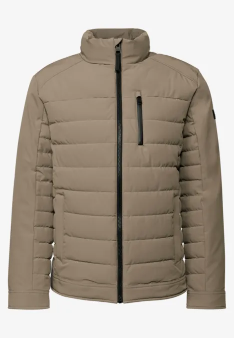 Steppjacke mit Stehkragen warm rock brown