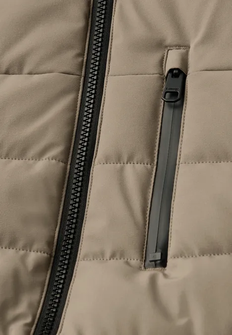 Steppjacke mit Stehkragen warm rock brown