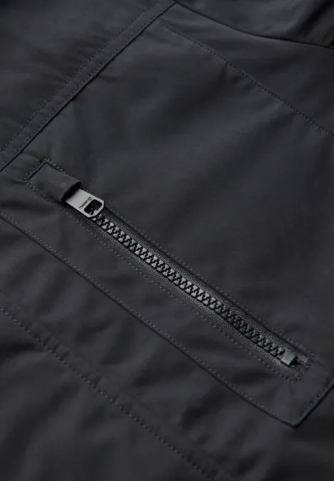 Gefütterte Kapuzenjacke brilliant black
