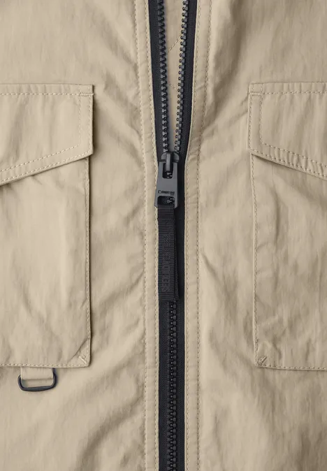 Jas met gewassen look sandy beige