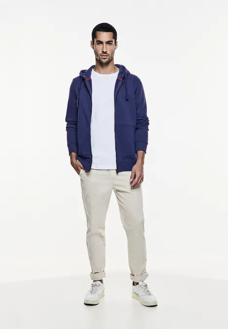 Hoodie-jas met zakken true blue