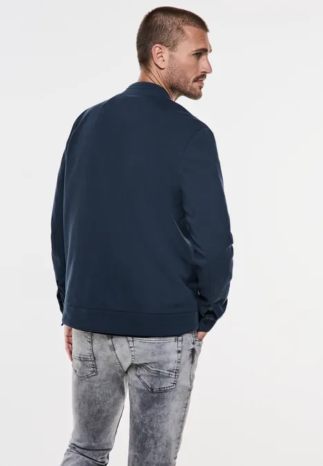 Blouson in piqué-kwaliteit dark dust blue