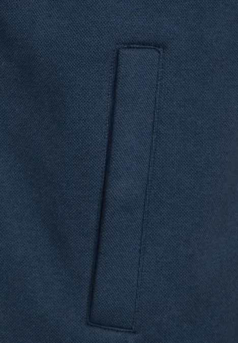 Blouson in piqué-kwaliteit dark dust blue