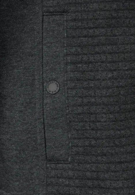 Strukturmix Sweatjacke anthra grey melange
