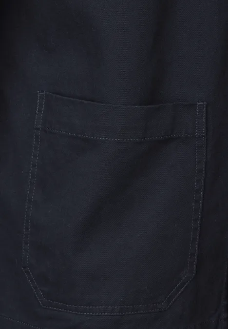 Overshirt in washed look deep blue