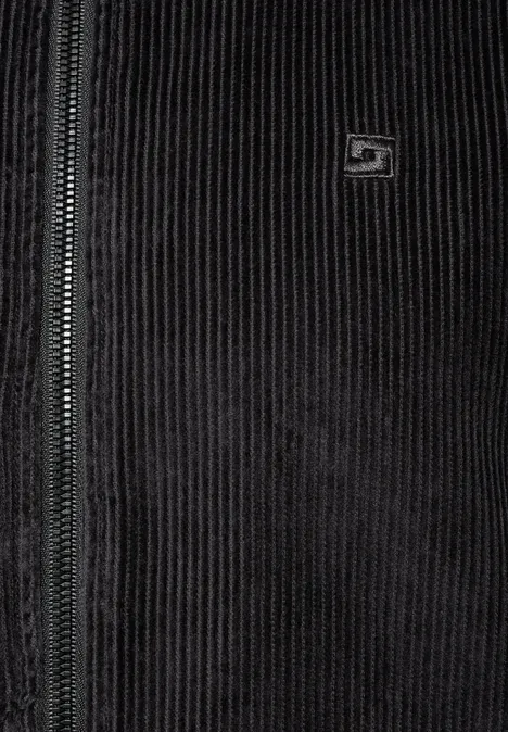 Cord-Overshirt mit Zipper graphite grey