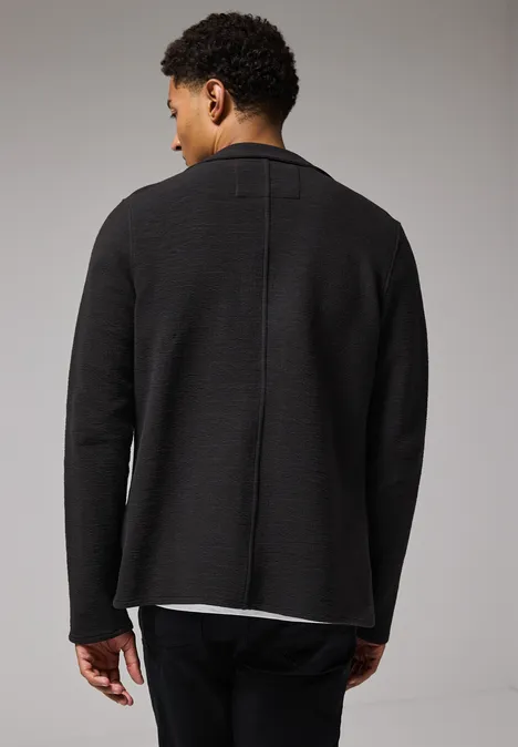 Jas met structuur Black