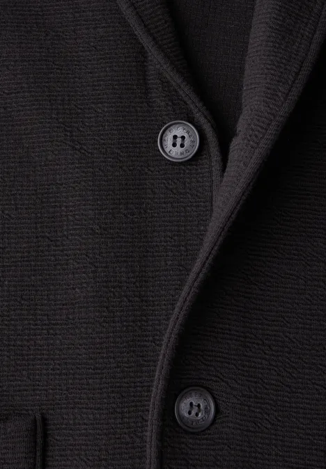 Jas met structuur Black