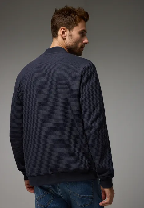 Gestructureerde blouson night blue