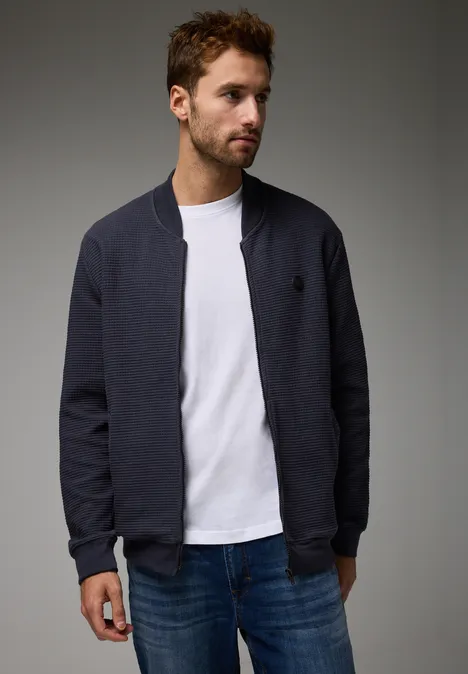 Gestructureerde blouson night blue
