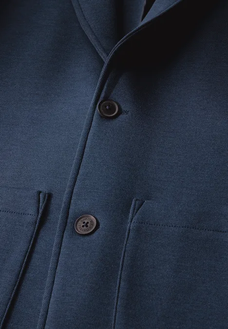 Piquée Scuba-Sakko bold blue
