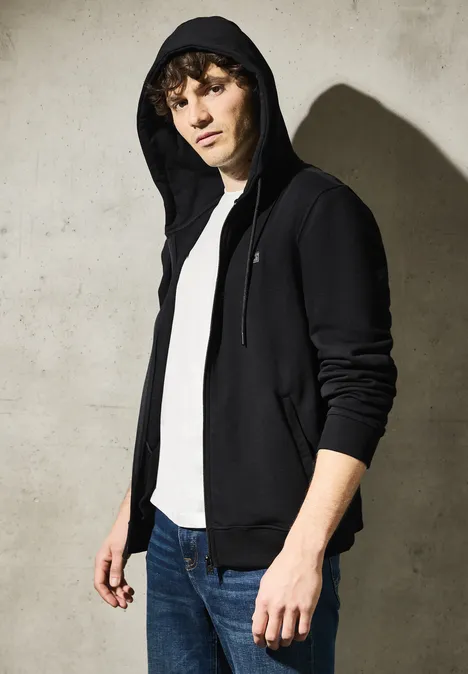 Sweatjack met capuchon Black