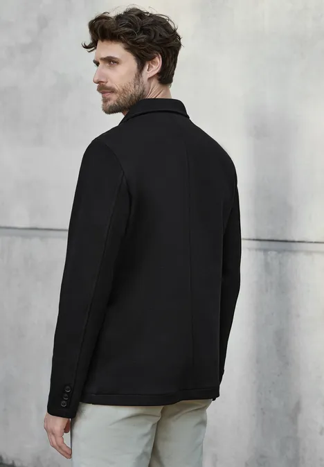 Jas met structuur Black