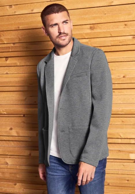 Piquée scuba-jack winter grey melange
