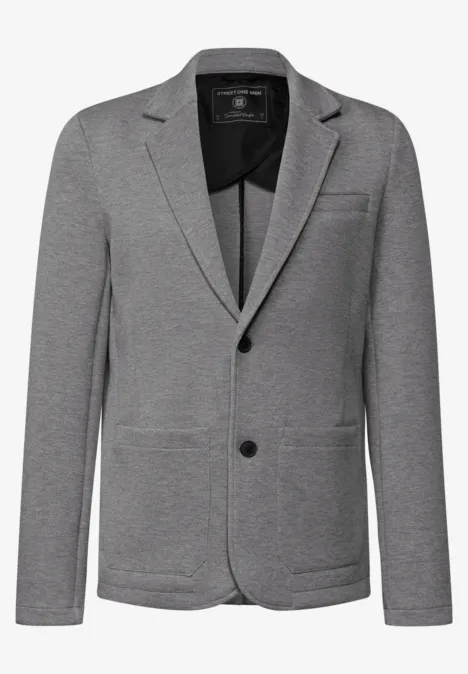 Piquée Scuba Sakko winter grey melange