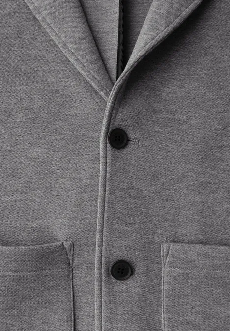 Piquée scuba-jack winter grey melange