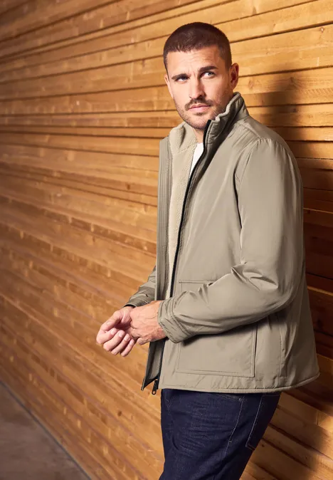 Overshirt mit Teddy-Futter warm rock brown