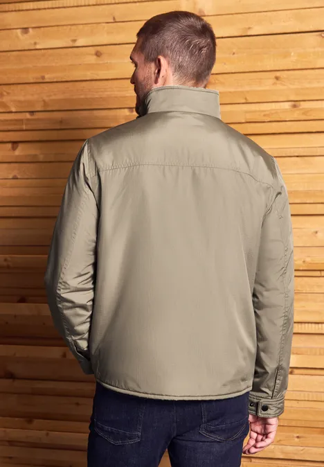 Overshirt mit Teddy-Futter warm rock brown