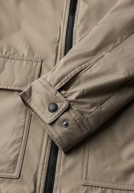 Overshirt mit Teddy-Futter warm rock brown