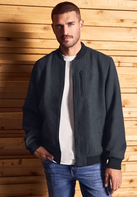 Blouson mit Wollanteil nightwalk blue