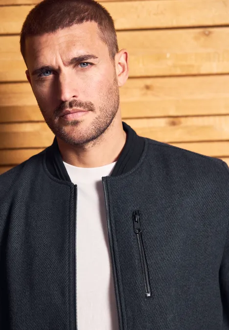 Blouson mit Wollanteil nightwalk blue
